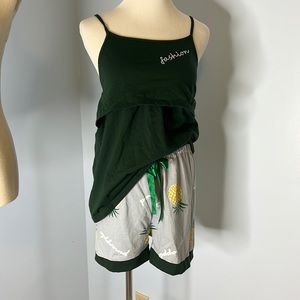 Sleepwear two piece adjustable bottom